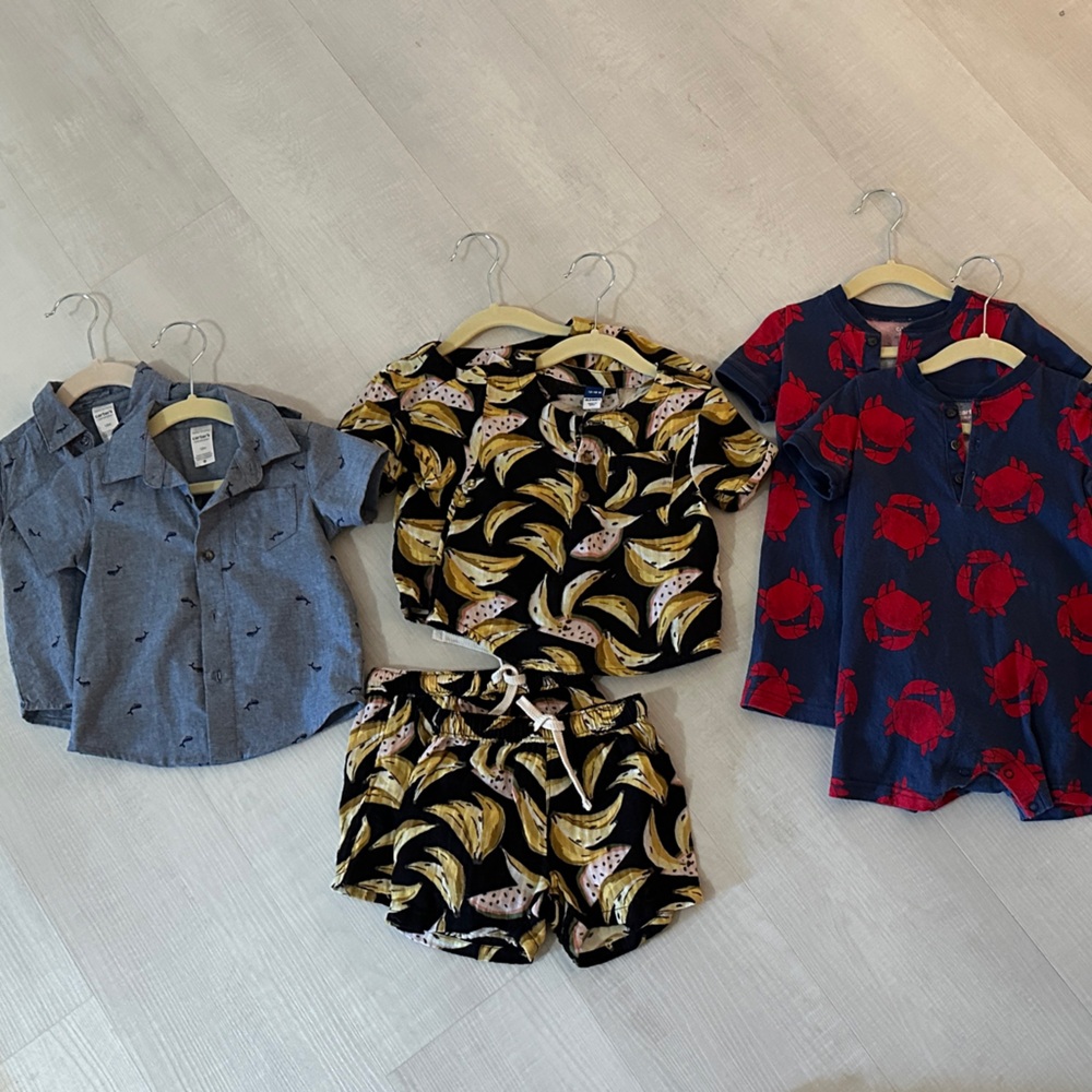 Twin boys lot! 6 matching outfits
